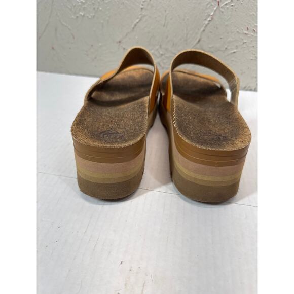 Reef Women's Cushion Vista Higher Sandals Platform CHESTNUT Size 10 - Picture 3 of 5